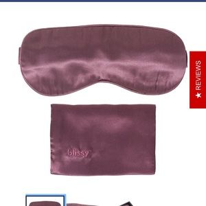 NWT Blissy 100% Pure Silk Sleep Mask - Plum